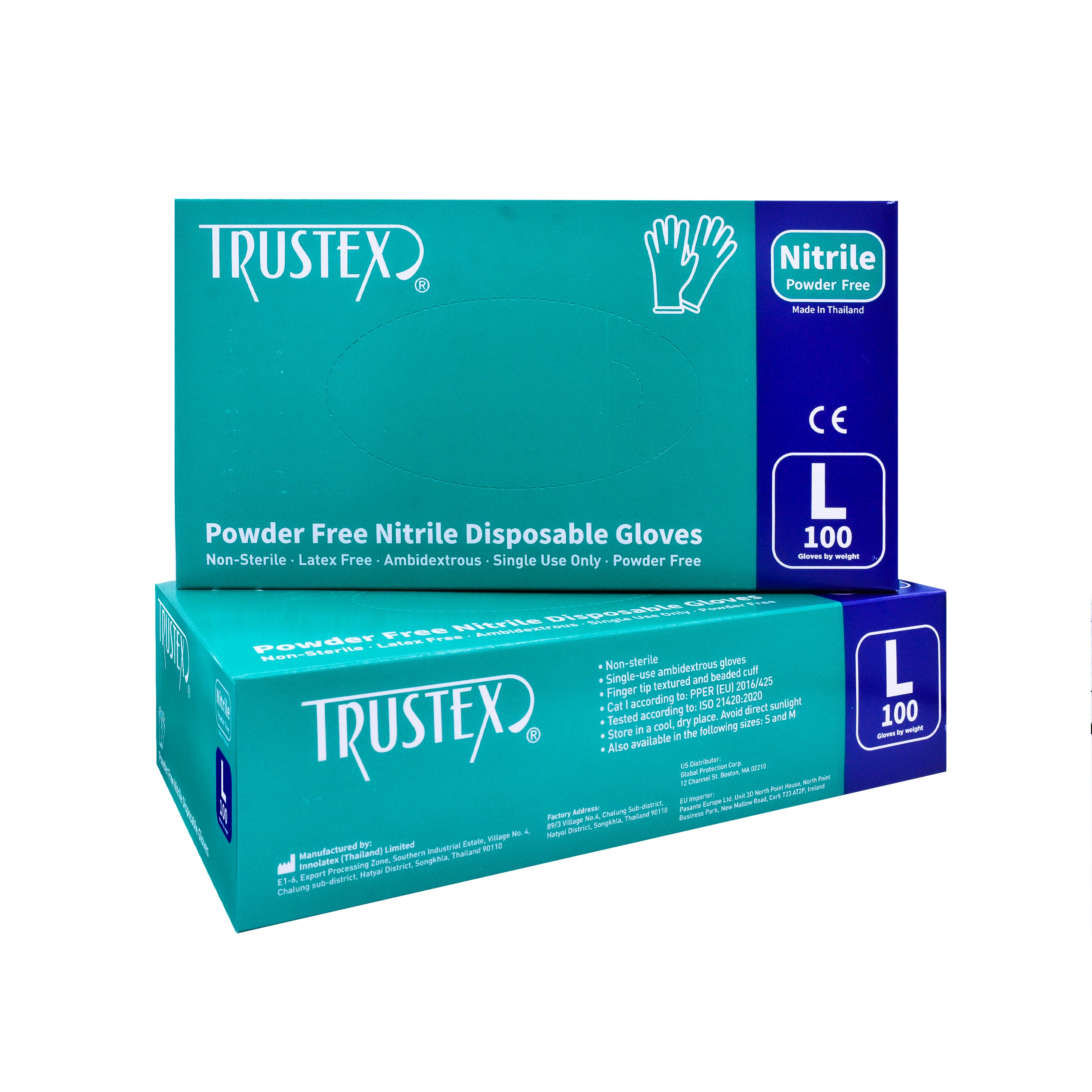 Trustex Medical Gloves | Powder Free | Case of 1,000 | Size Large