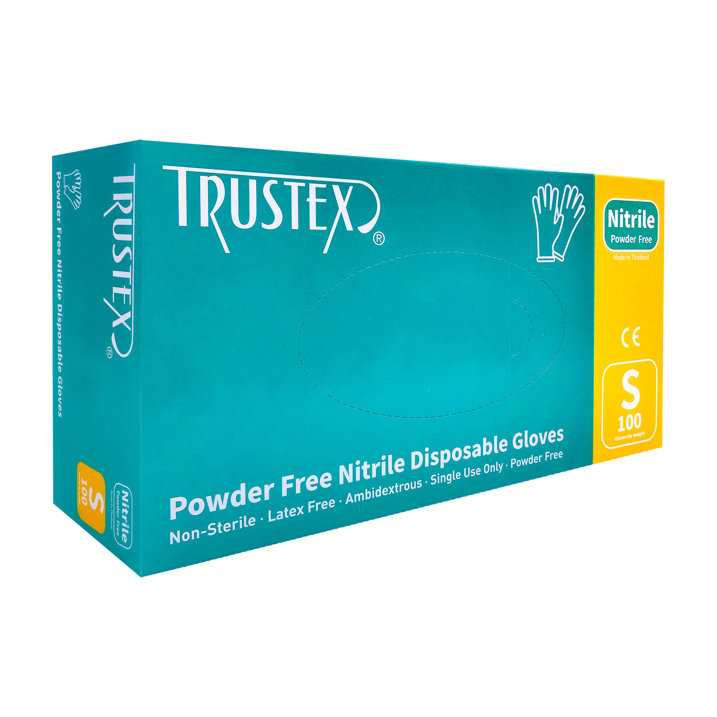 Trustex Medical Gloves | Powder Free | Box of 100 | Size Small