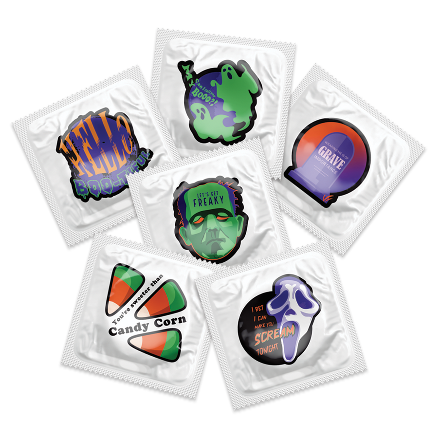 Assorted Naughty Halloween Condoms, Bag of 50