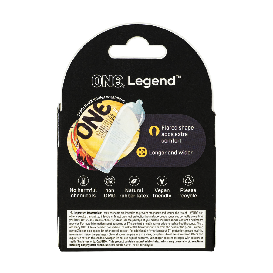 ONE® Condoms Legend 3-Pack, Case of 36