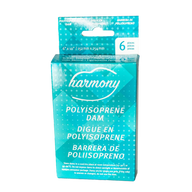 Harmony Polyisoprene Oral Dams, Retail Box of 6, Case of 100