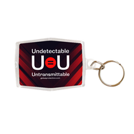 U=U Undetectable Equals Untransmittable Condom Keychains, Bag of 10