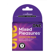 ONE® Mixed Pleasures Condoms 3-Pack, Case of 36