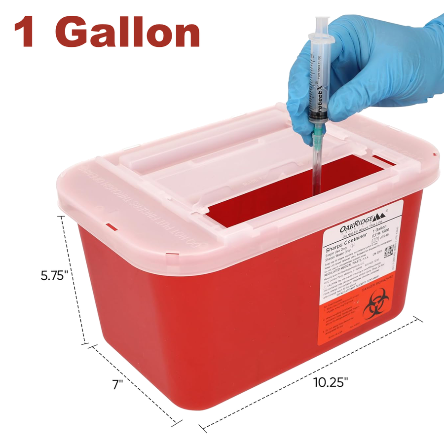1 Gallon Sharps Container with a Slide Lid, Case of 32