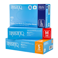 Trustex Medical Exam Gloves Large, Latex-Free & Powder-Free, Box of 100