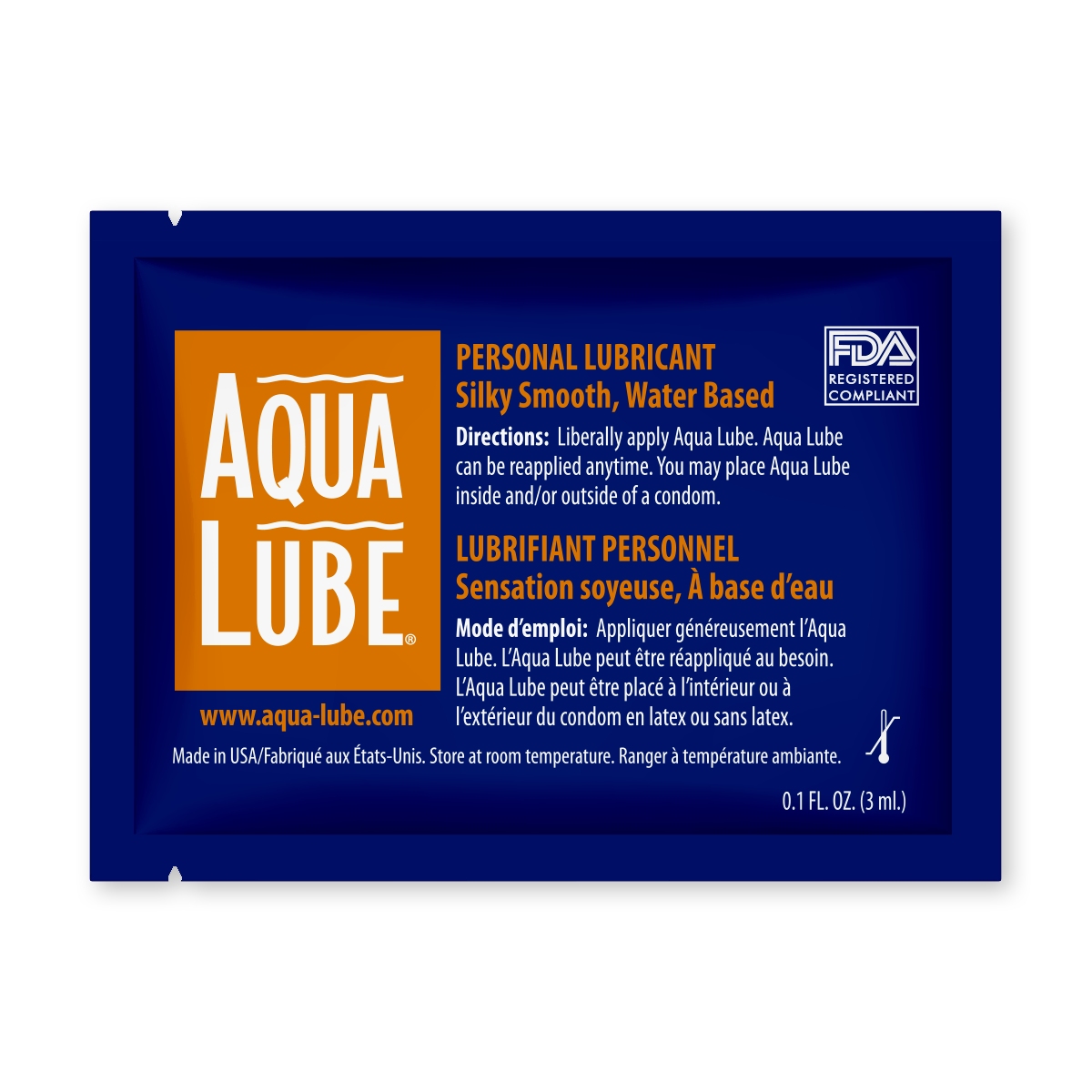 Aqua Lube 3ml Foil Packs, Bag of 144