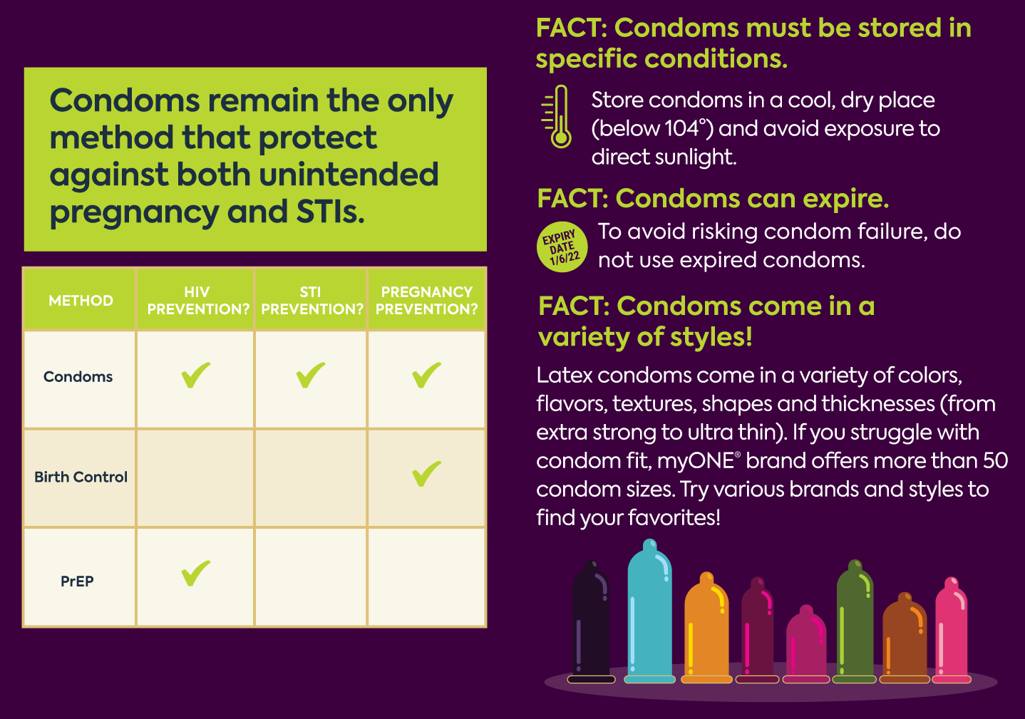 Condom Facts Pamphlet,  Pack of 100