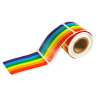 Rainbow Flag Sticker,  Roll of 100