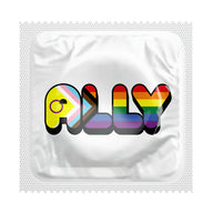 LGBTQ+ Ally Progress Pride Flag Condoms, Bag of 50