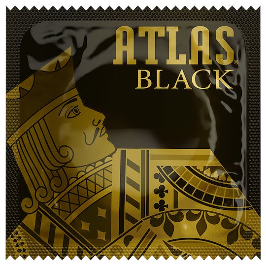 Atlas® Black Condoms, Case of 1000