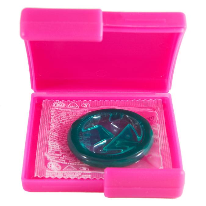 Fuchsia Contour Condom Compacts, Bag of 10