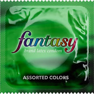 Fantasy Assorted Colors Lubricated Condoms,  Case of 1000