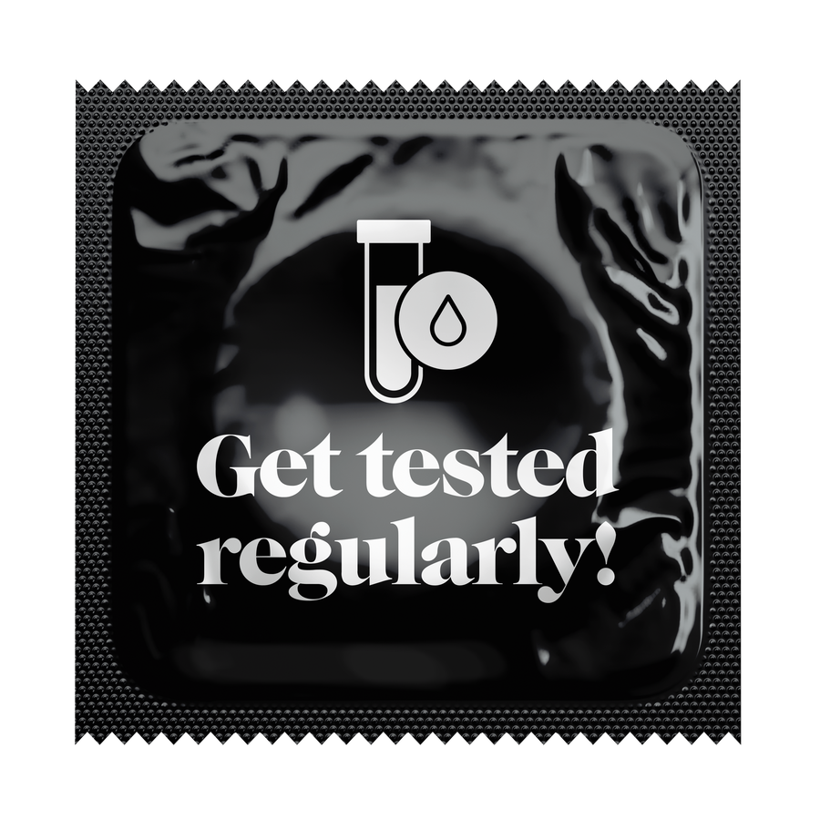 Get Tested Regularly HIV Awareness Condoms, Bag of 50