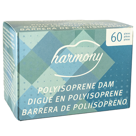 Harmony Polyisoprene (Non-Latex) Oral Dams, Box of 60