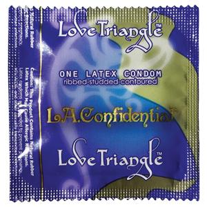 Caution Wear LA Confidential Love Triangle Condoms, Case of 1000