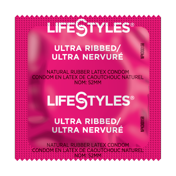 LifeStyles Ultra-Ribbed Condoms, Case of 1,008