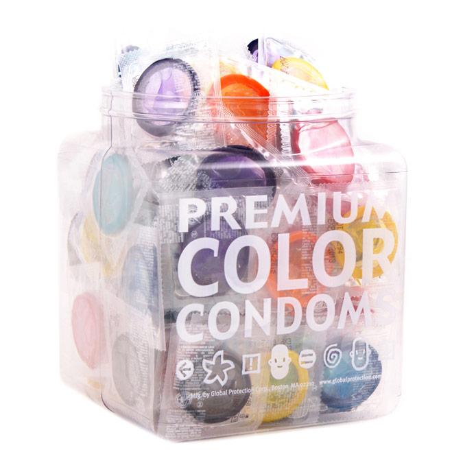 Assorted Color Condoms, Bowl of 144