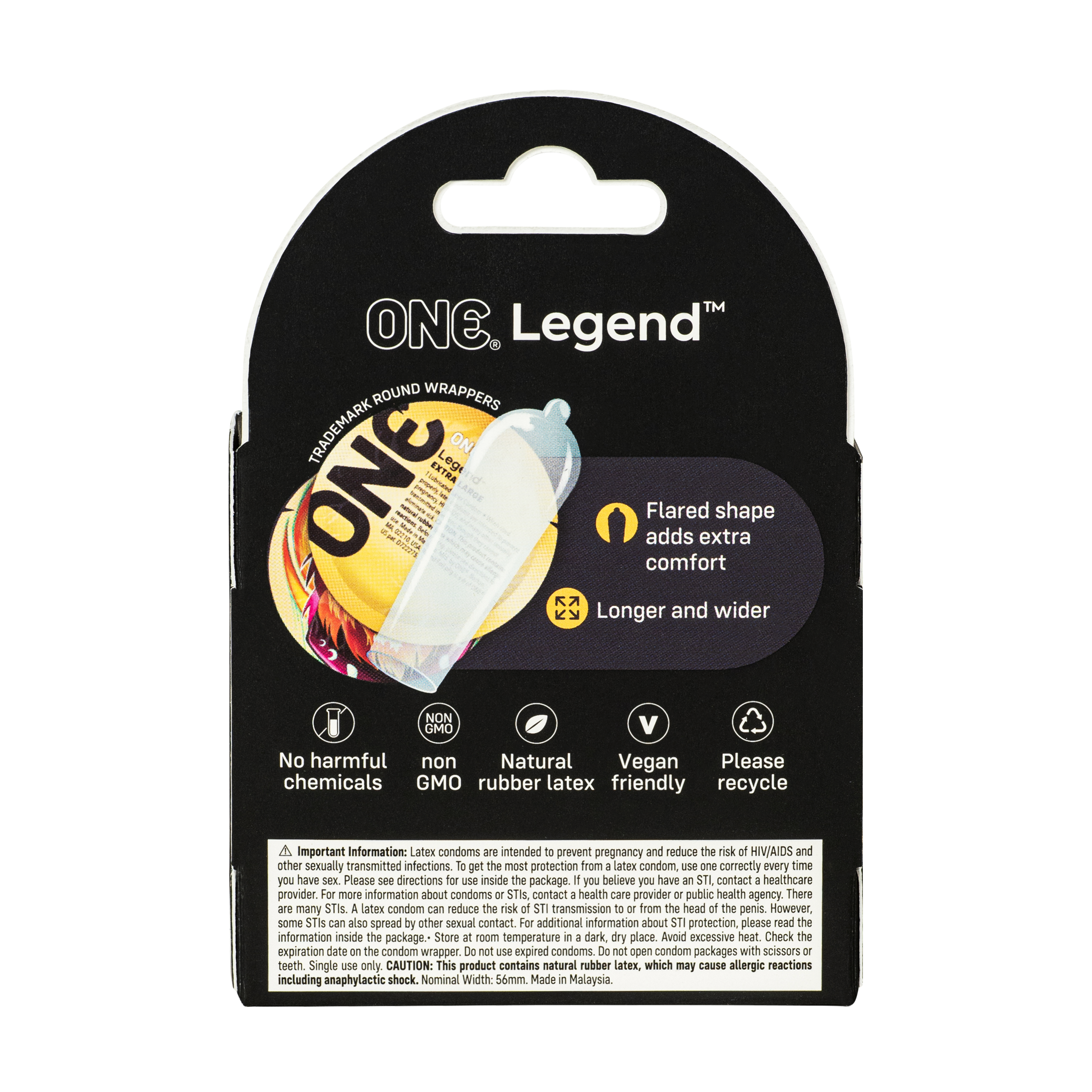 Legend XL Condoms, Flared Extra Large Latex Condoms