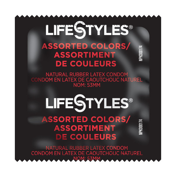 LifeStyles Assorted Colors, Case of 1,008