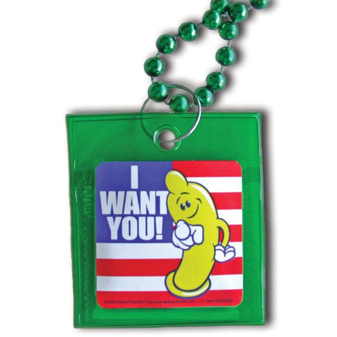 I Want You! Condom Beads,  Box of 36