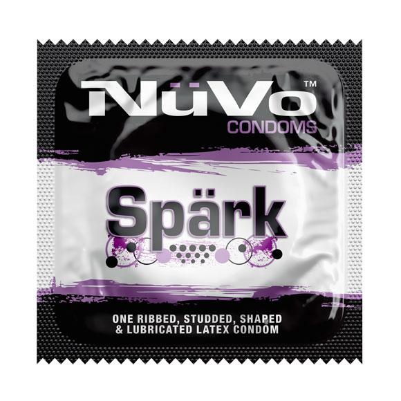 NuVo® Spark (ribbed and studded) Condoms, Case of 1000