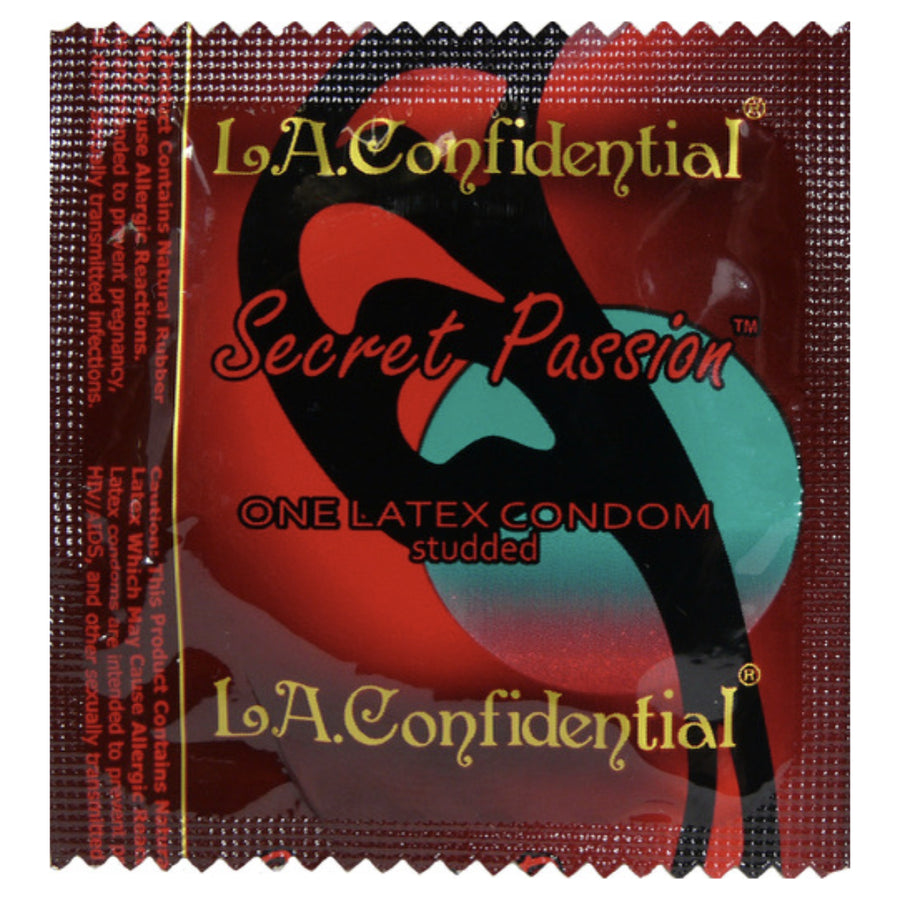 Caution Wear LA Confidential Secret Passion Condoms, Case of 1000