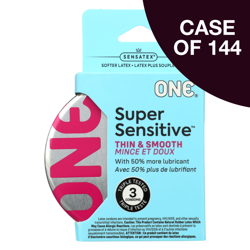 ONE® Super Sensitive™ 3-Pack, Case of 144 (24 Bundles of 6)