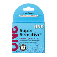 ONE® Condoms Super Sensitive 3-Pack, Case of 36