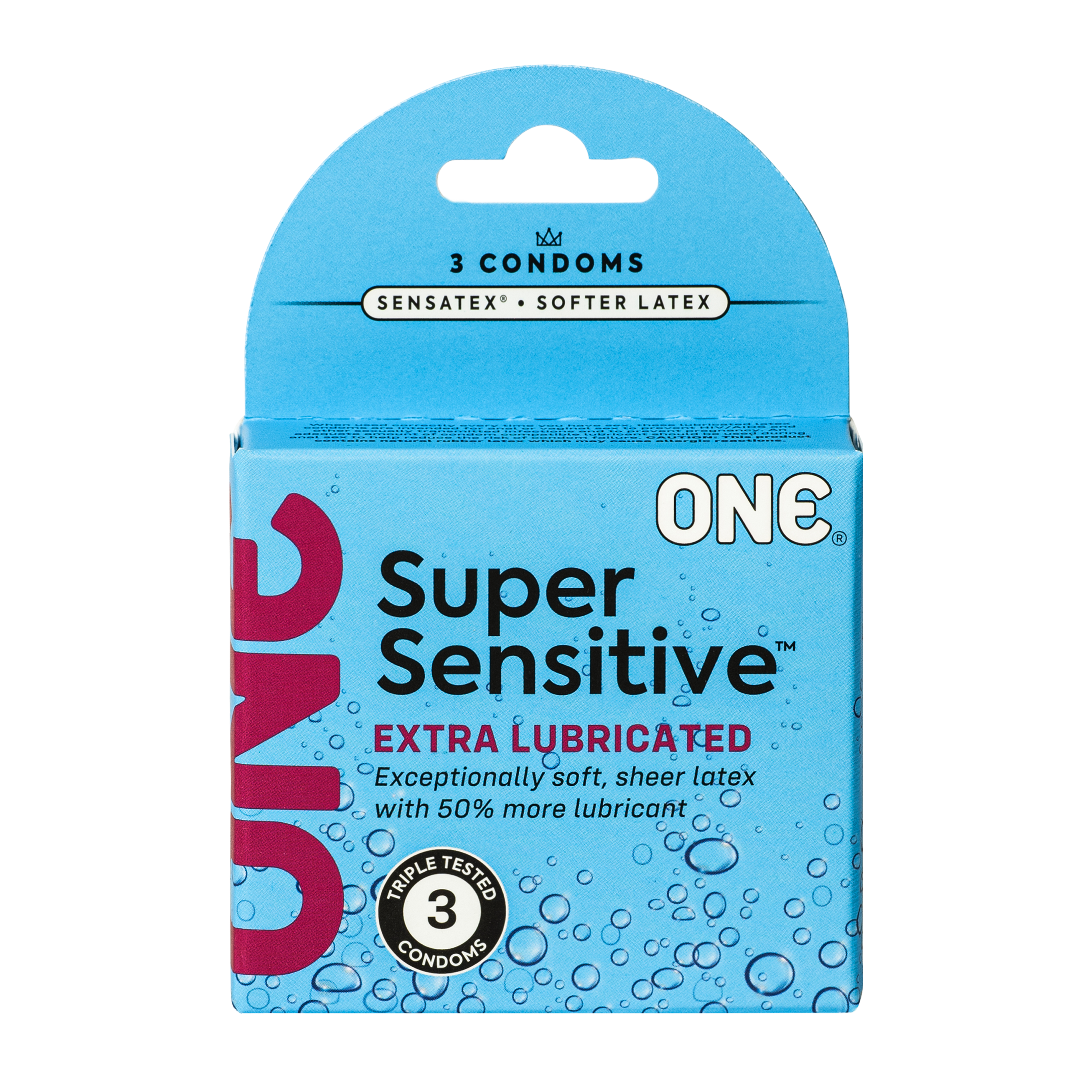 ONE® Condoms Super Sensitive 3-Pack, Case of 36