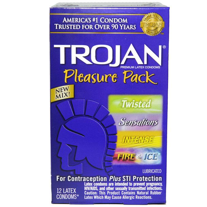 Trojan Pleasure Pack 12pks,  Bundle of 4