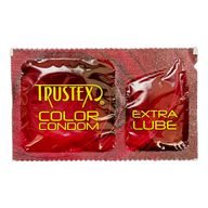 Trustex Assorted Color Condom, Lube Combo: Case of 1,000
