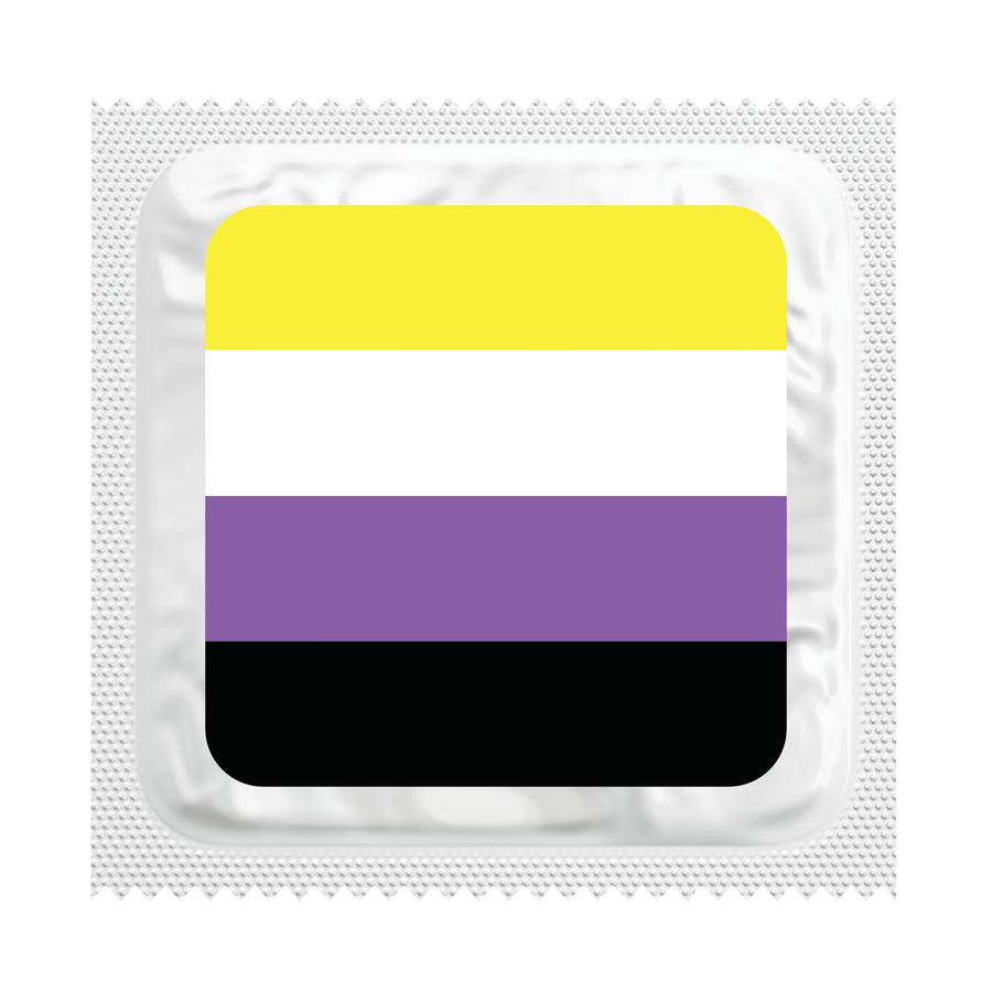 Nonbinary Pride Flag Condoms, Bag of 50