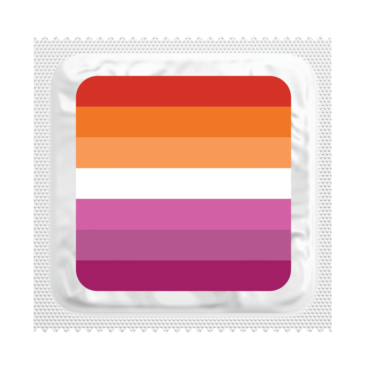 The Flag for the Lesbian Community Condoms, Bag of 50