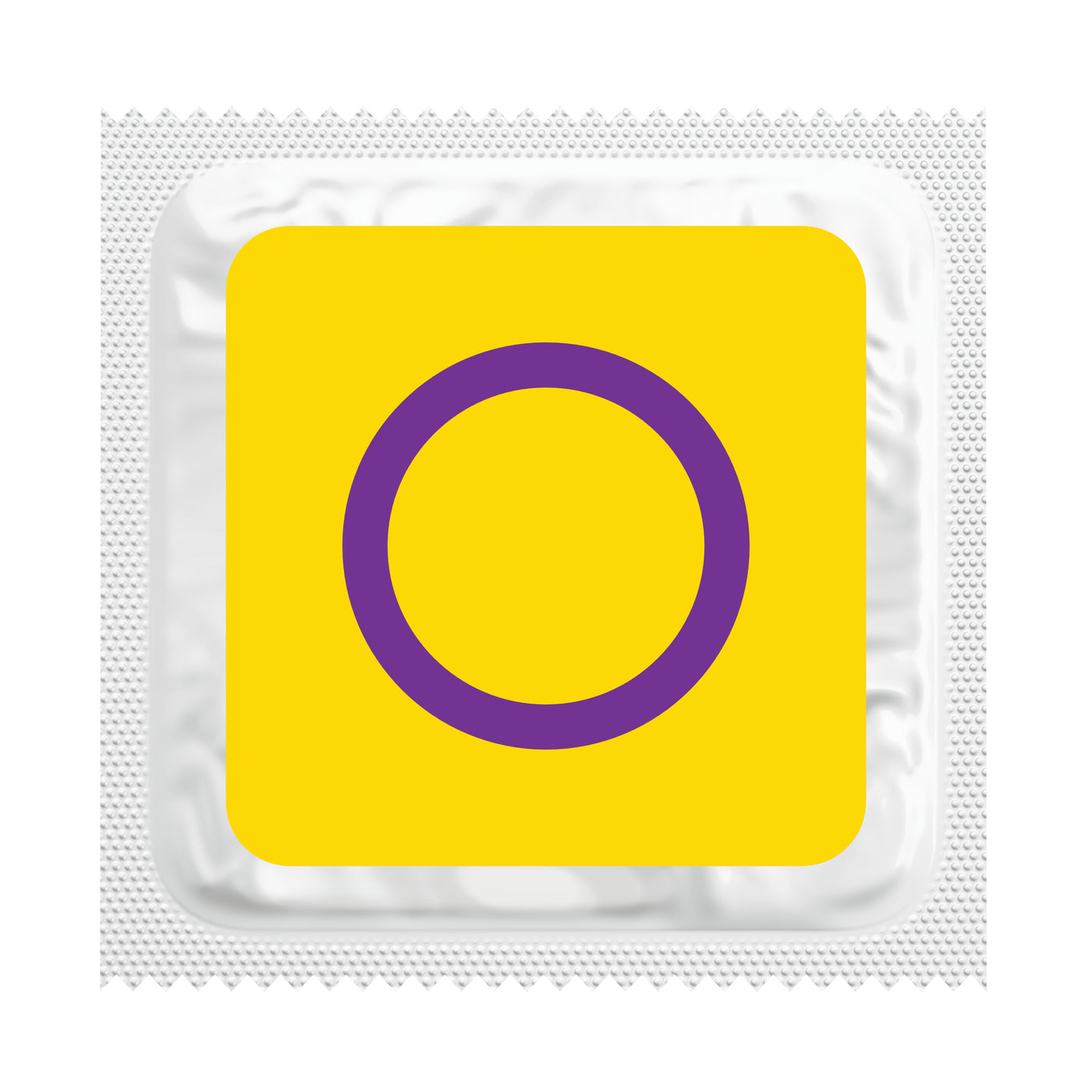 Intersex Pride Flag Condoms, Bag of 50