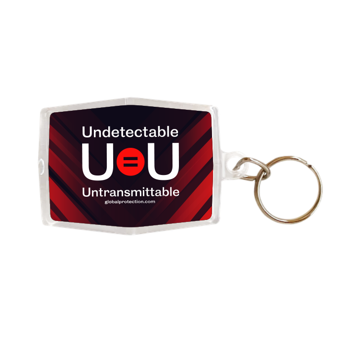 U=U Undetectable Equals Untransmittable Condom Keychains, Bag of 10