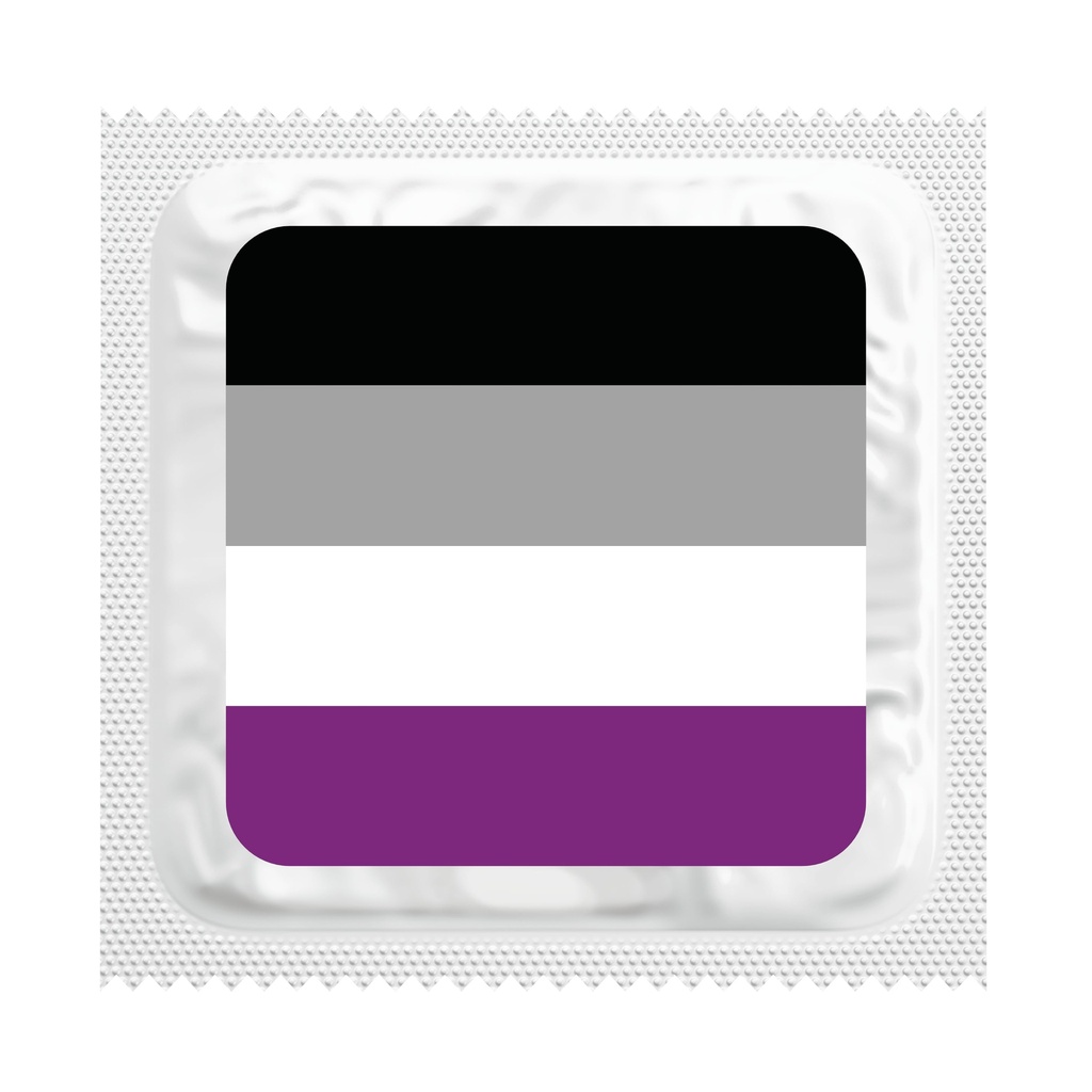 Flag for the Asexual Community Condoms, Bag of 50