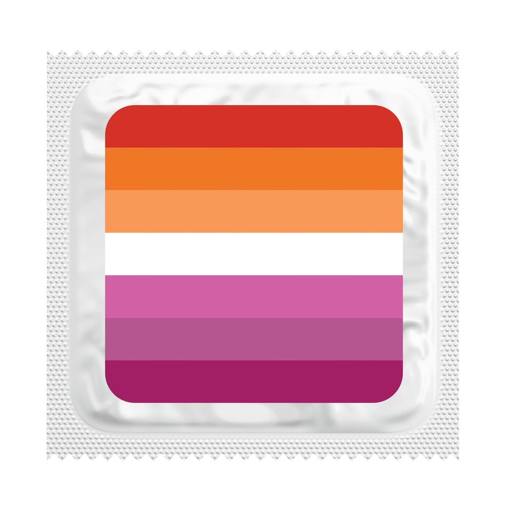 Flag for the Lesbian Community Condoms, Bag of 50