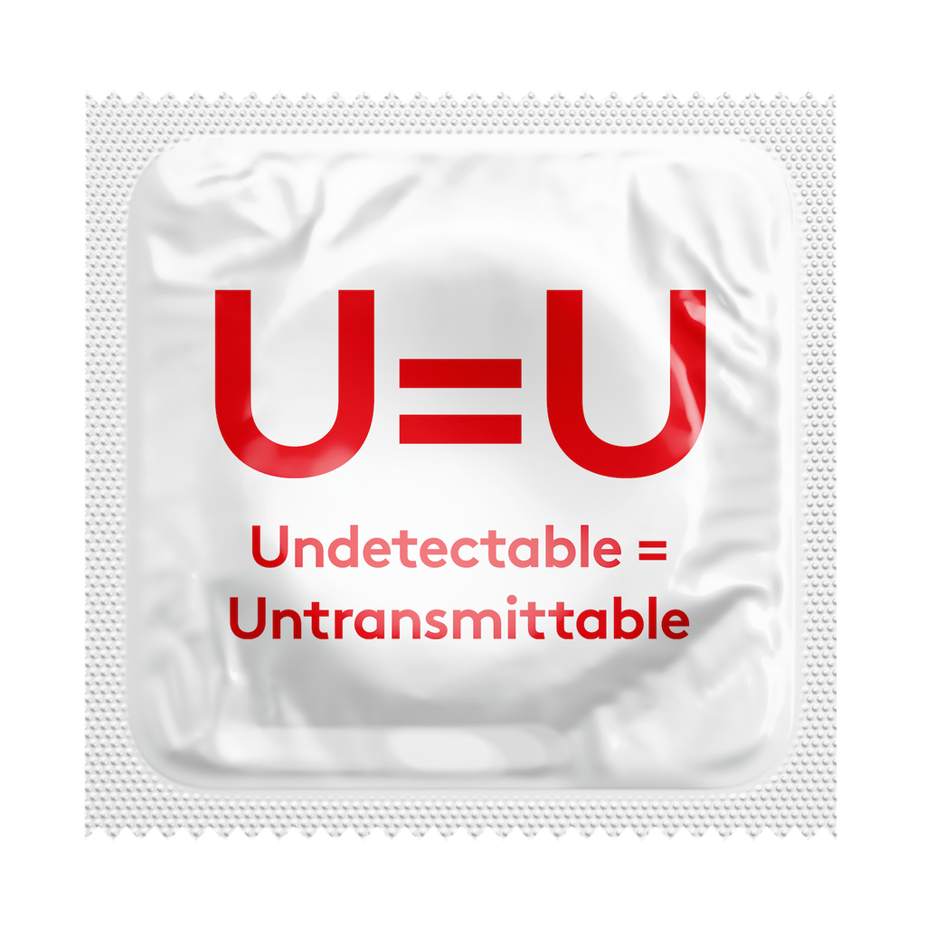 Undetectable = Untransmittable HIV Awareness Condoms, Bag of 50