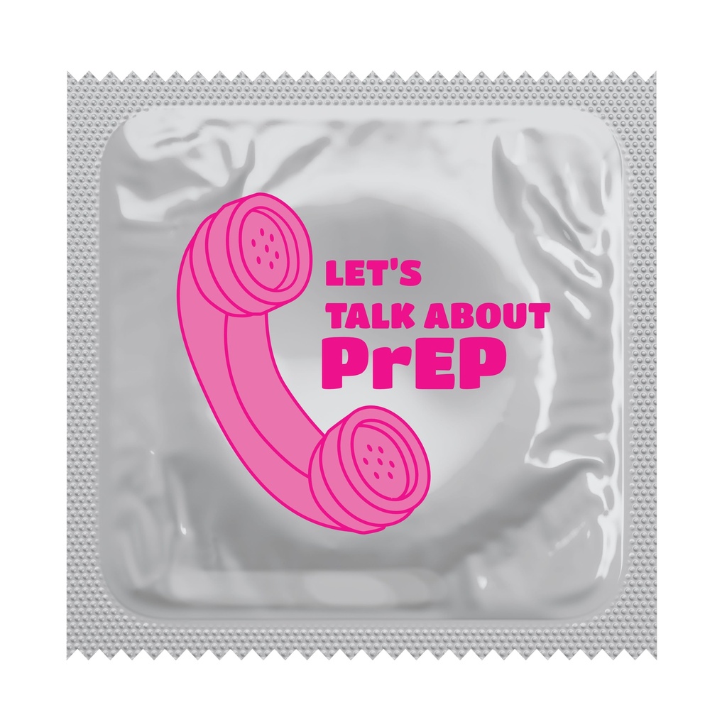 Let's Talk about PrEP HIV Awareness Condoms, Bag of 50