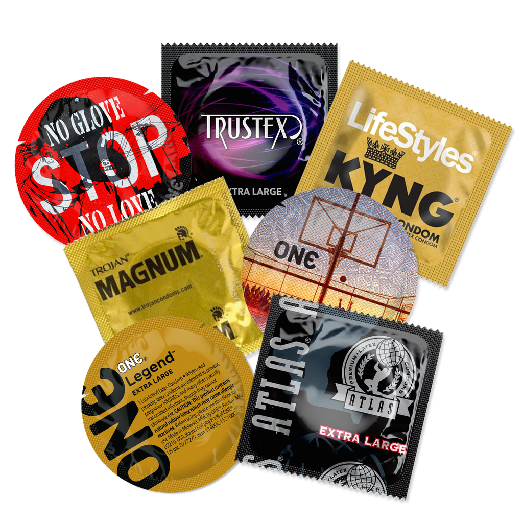 Assorted Bulk Extra Large Condom Sampler, Case of 1,024