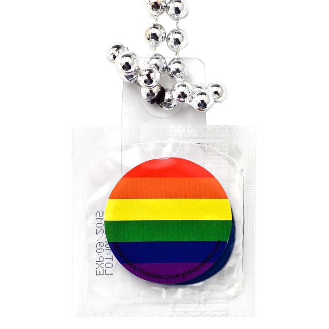 Condom Throw Beads - Pride, Box of 36