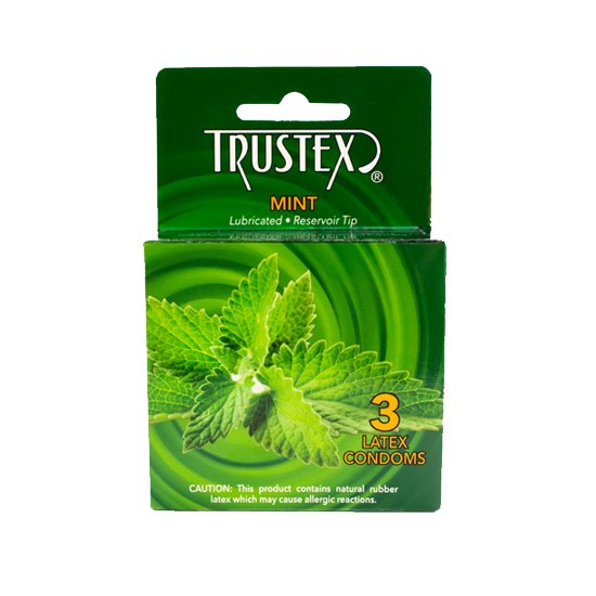 Trustex Mint Flavored Lubricated 3-Pack, case of 72