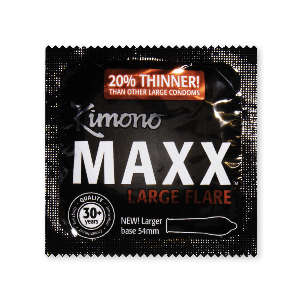 Kimono Maxx Large Flare Condoms, Case of 1008