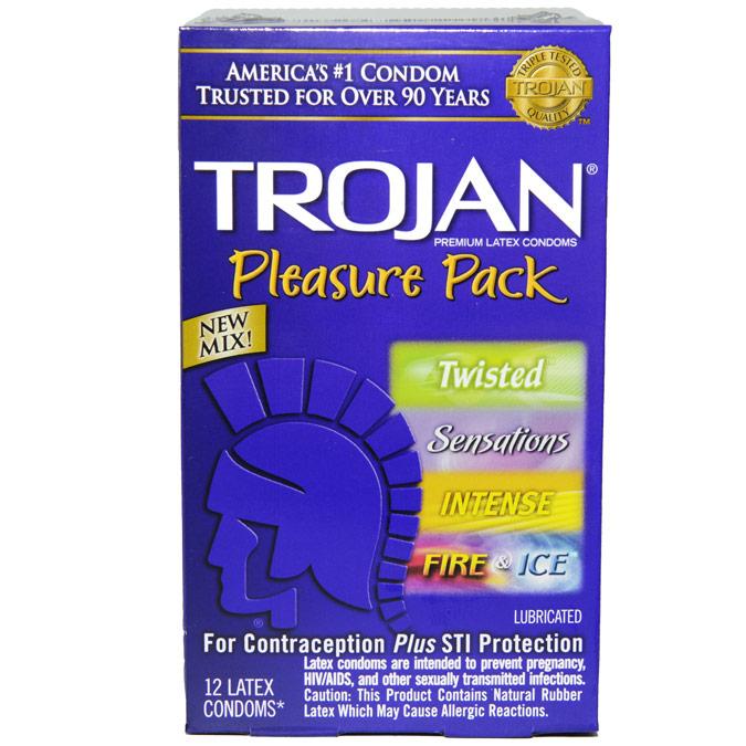 Trojan Pleasure Pack 12pks, Bundle of 4