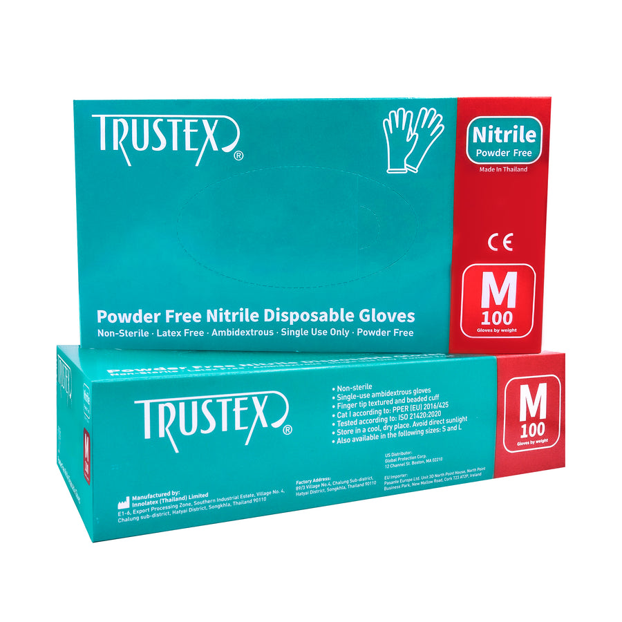 Trustex General Purpose Gloves Medium, Latex-Free & Powder-Free, Case of 1,000