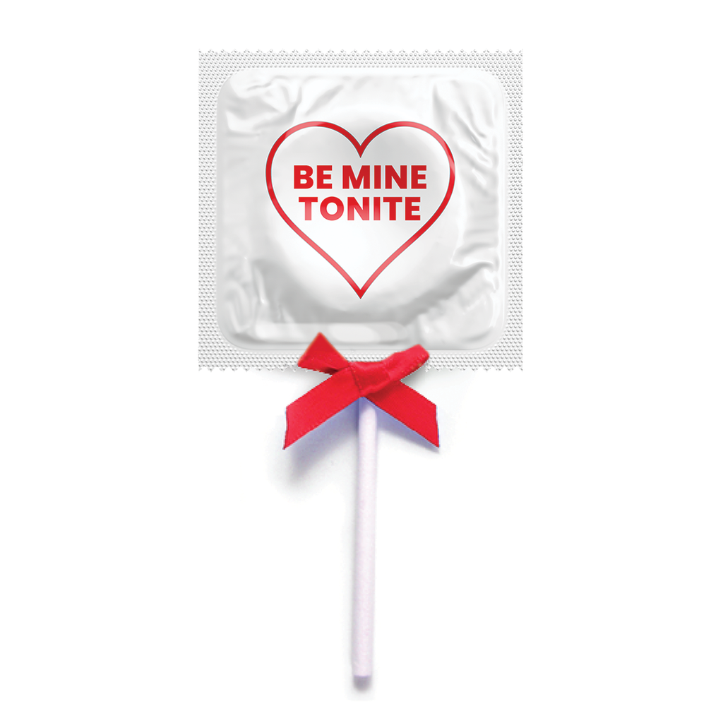 Be Mine Condom Pops,  Bag of 50