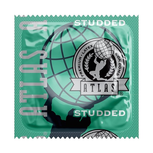 [10300C] Atlas Studded Condoms,  Case of 1000