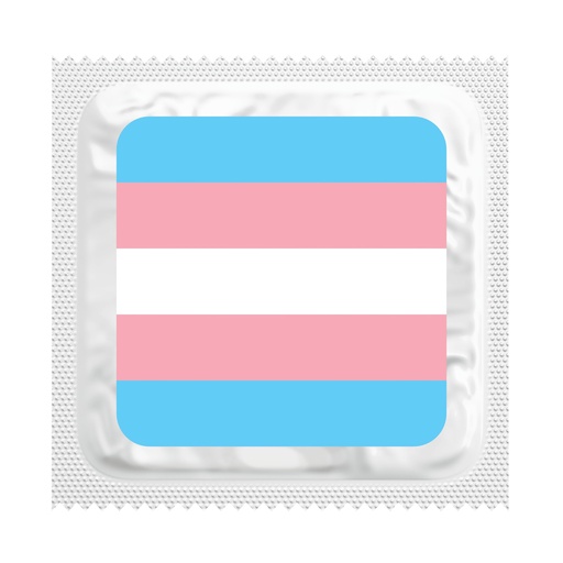 [BKU18] Transgender Pride Flag Condoms, Bag of 50