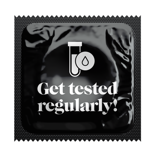 [BKU19] Get Tested Regularly HIV Awareness Condoms, Bag of 50