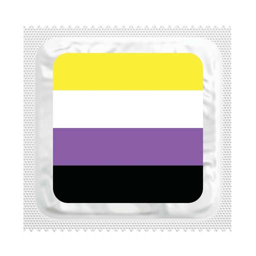 [BKU25] Nonbinary Pride Flag Condoms, Bag of 50